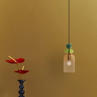 Nova Luce Hengende Lampe <strong>Murano Delta</strong>  Gul S