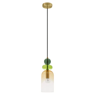 Nova Luce Hengende Lampe <strong>Murano Delta</strong>  Gul S