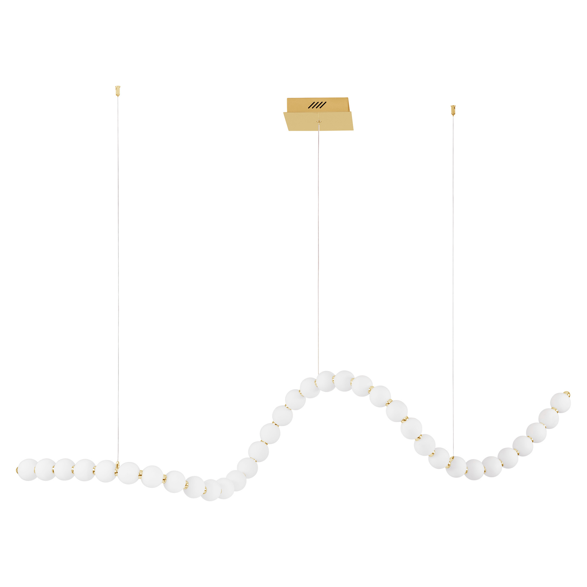 Nova Luce Hengende Lampe Perla Gull, Hvit