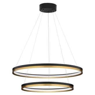 Nova Luce Hengende Lampe <strong>Cantria</strong>  Svart, Gull Ø 80 og Ø 60 cm