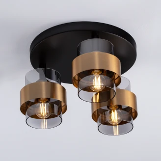 Nova Luce Taklampe <strong>Sianna</strong>  Mørkegrå, Gull