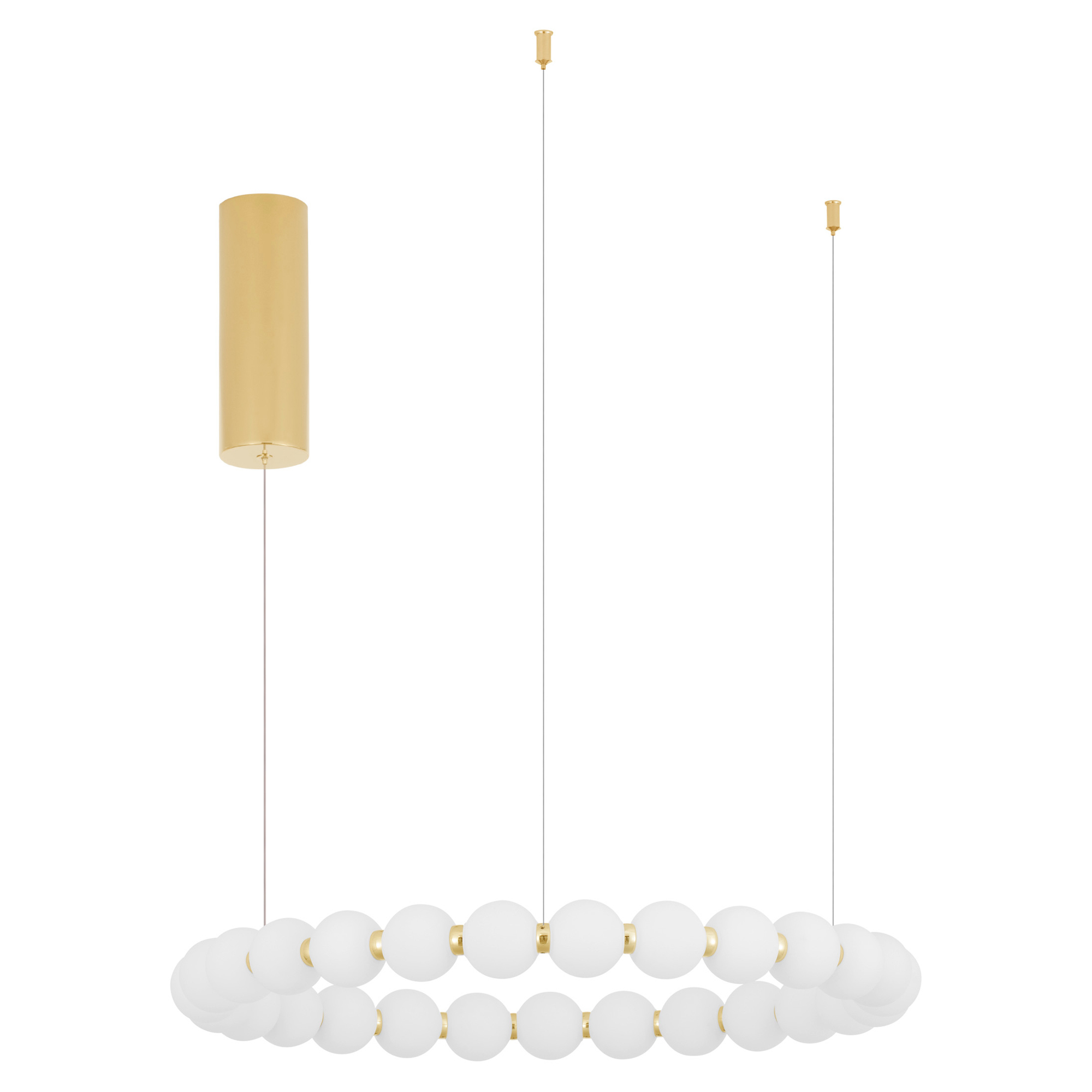Nova Luce Hengende Lampe Perla Gull, Hvit Ø 62 cm