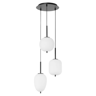 Nova Luce Hengende Lampe Trio <strong>Lato</strong>  Svart, Hvit
