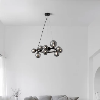 Nova Luce Hengende Lampe <strong>Odillia</strong>  Svart, Grå Ø 65 cm