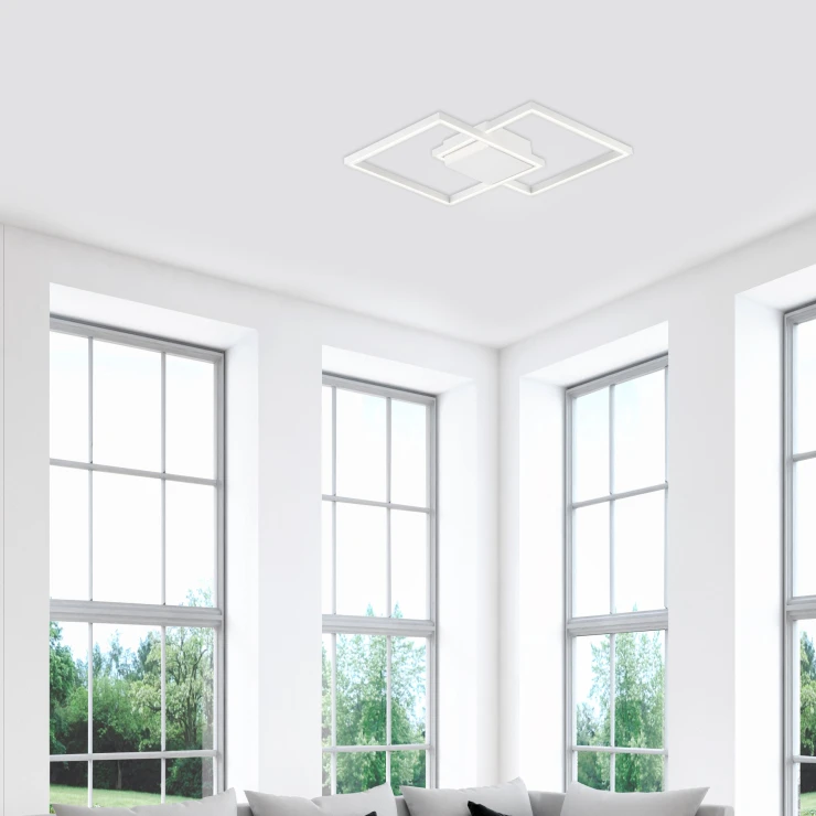 Nova Luce Taklampe Bilbao Ny Hvit 46x46 cm