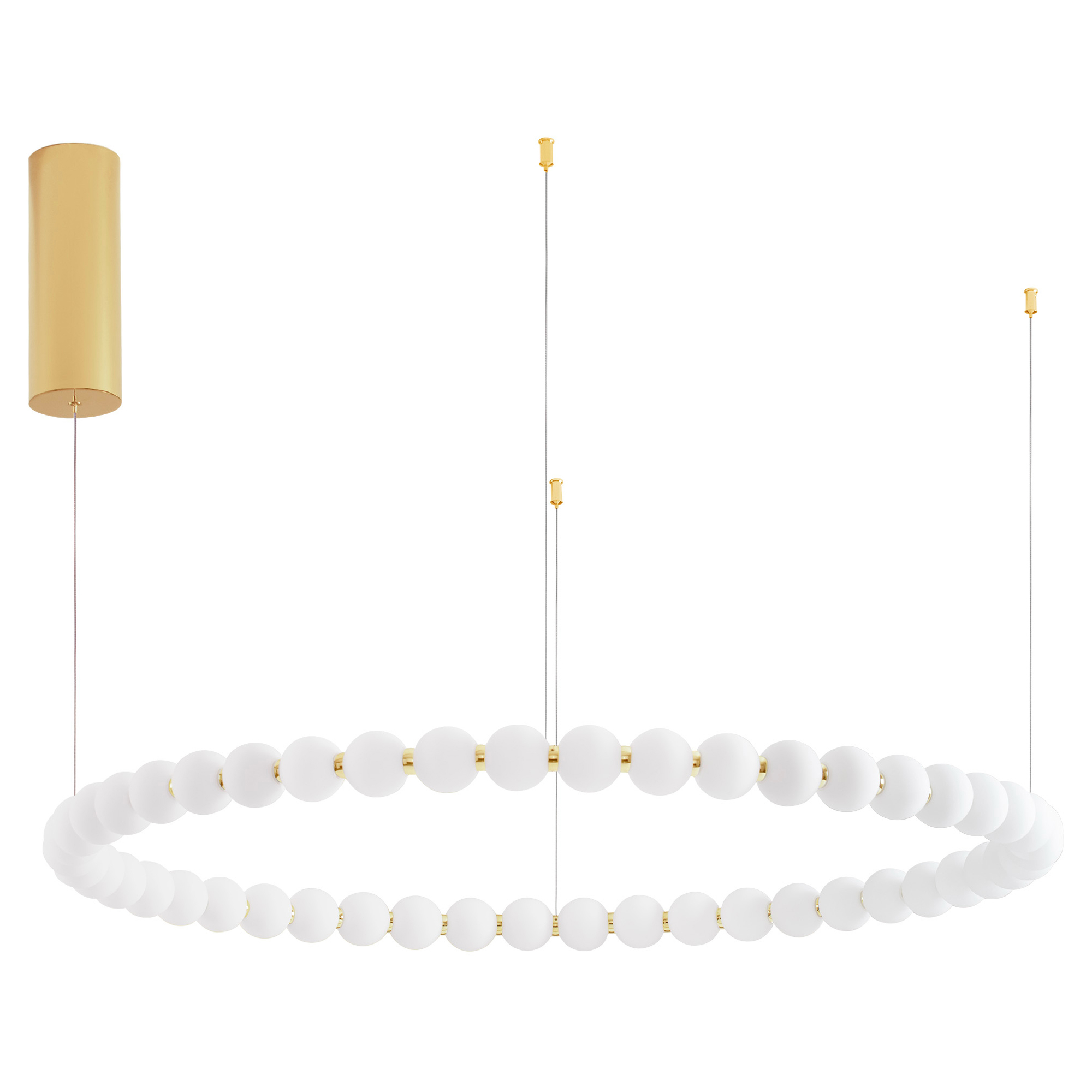Nova Luce Hengende Lampe Perla Gull, Hvit Ø 104 cm