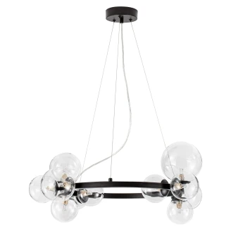 Nova Luce Hengende Lampe <strong>Odillia</strong>  Svart, Hvit Ø 65 cm