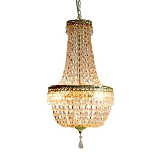 Werner Voss Hengende Lampe Crystal Gull, Transparent Blank M