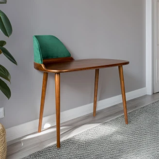 Dutchbone Skrivebord <strong>Finn Ny</strong>  Valnøtt, Grønn