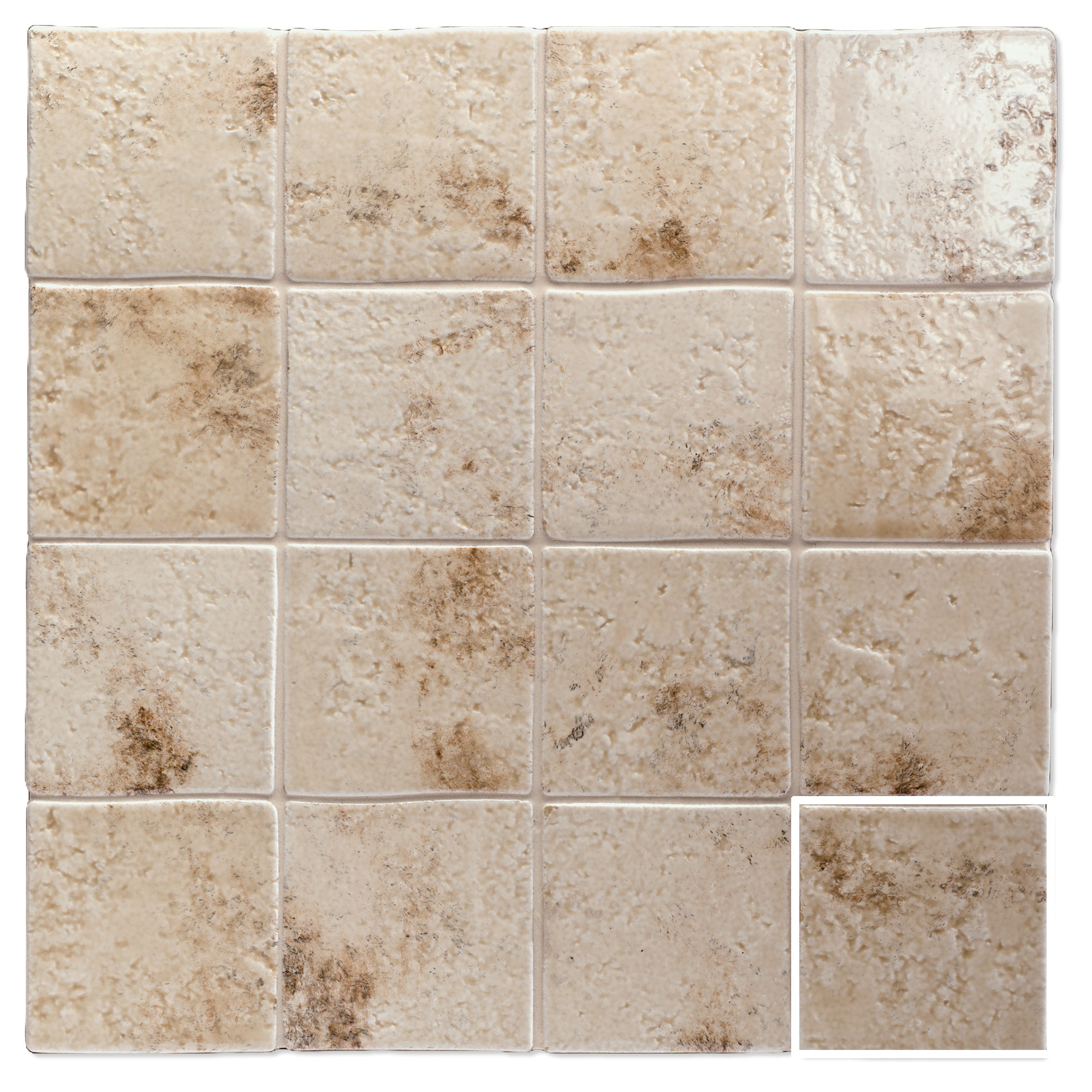 Natucer Gulvflis Mediterranea Corfu Blank 12x12 cm