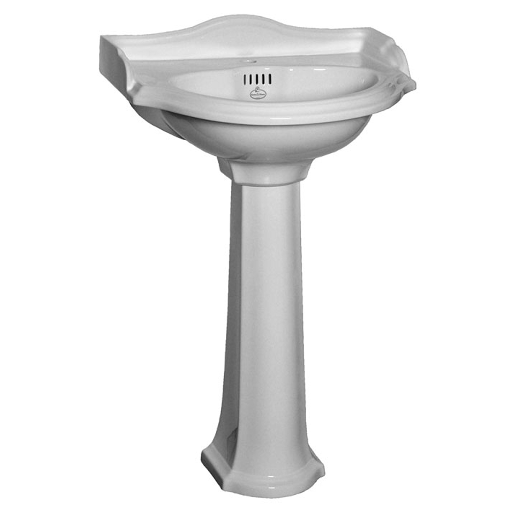 Kenny&Mason Servant London Hvit Blank 63 cm med Piedestal 3 Kranhull