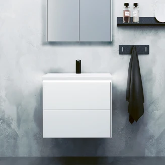 Servantskap Push-open <strong>Vårregn</strong>  Hvit Matt 60 cm med Servant Hvit Blank