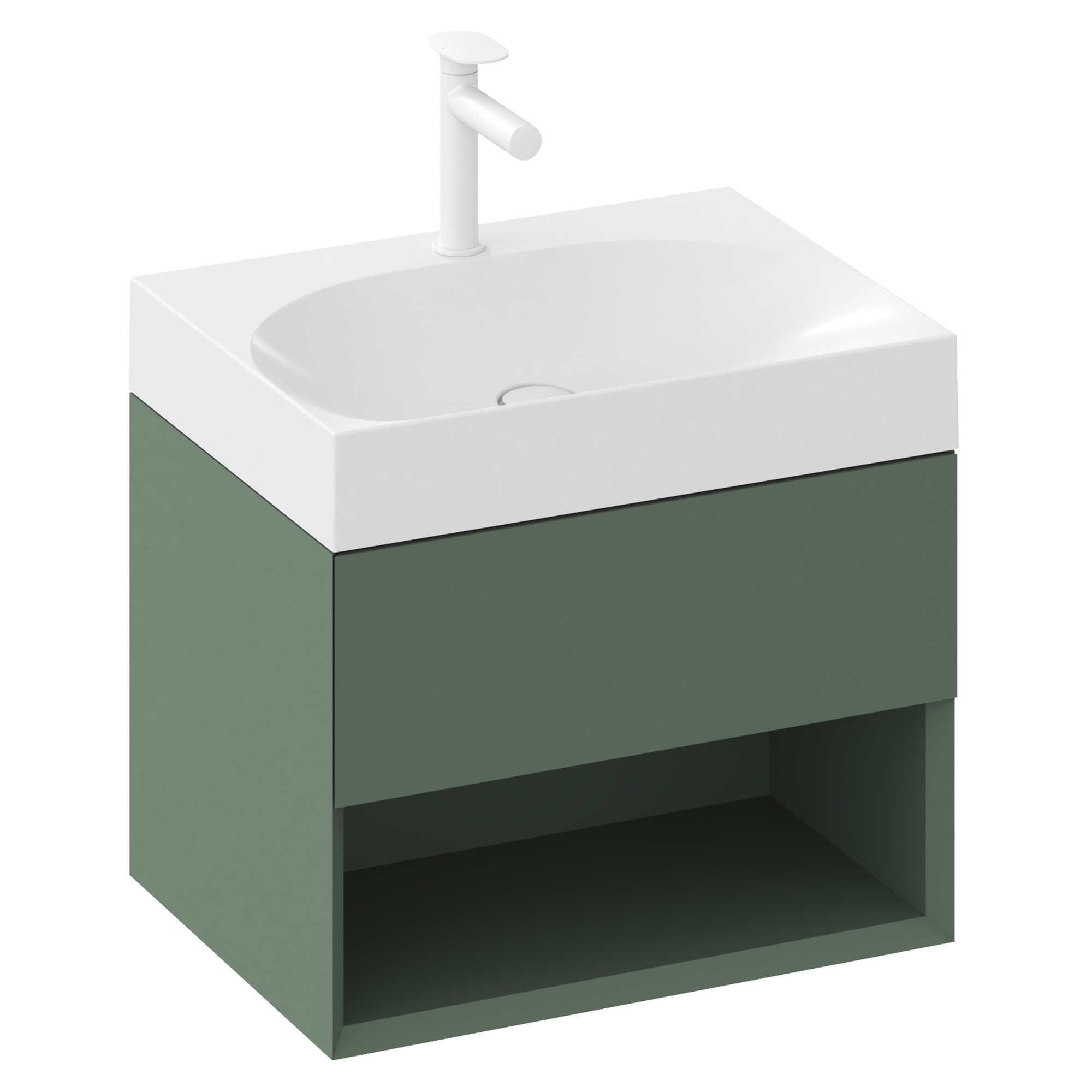 Ravak Servantskap Lite Grønn Matt 60 cm med Servant