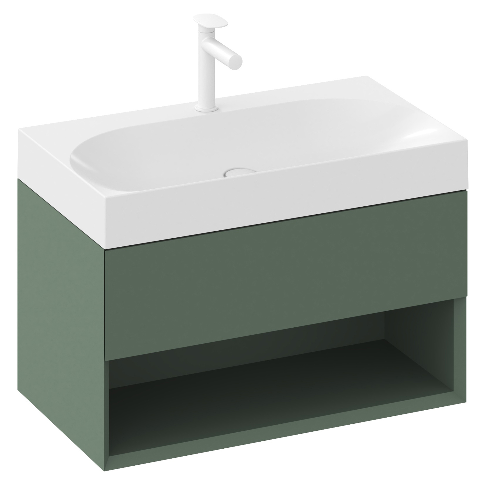 Ravak Servantskap Lite Grønn Matt 80 cm med Servant L