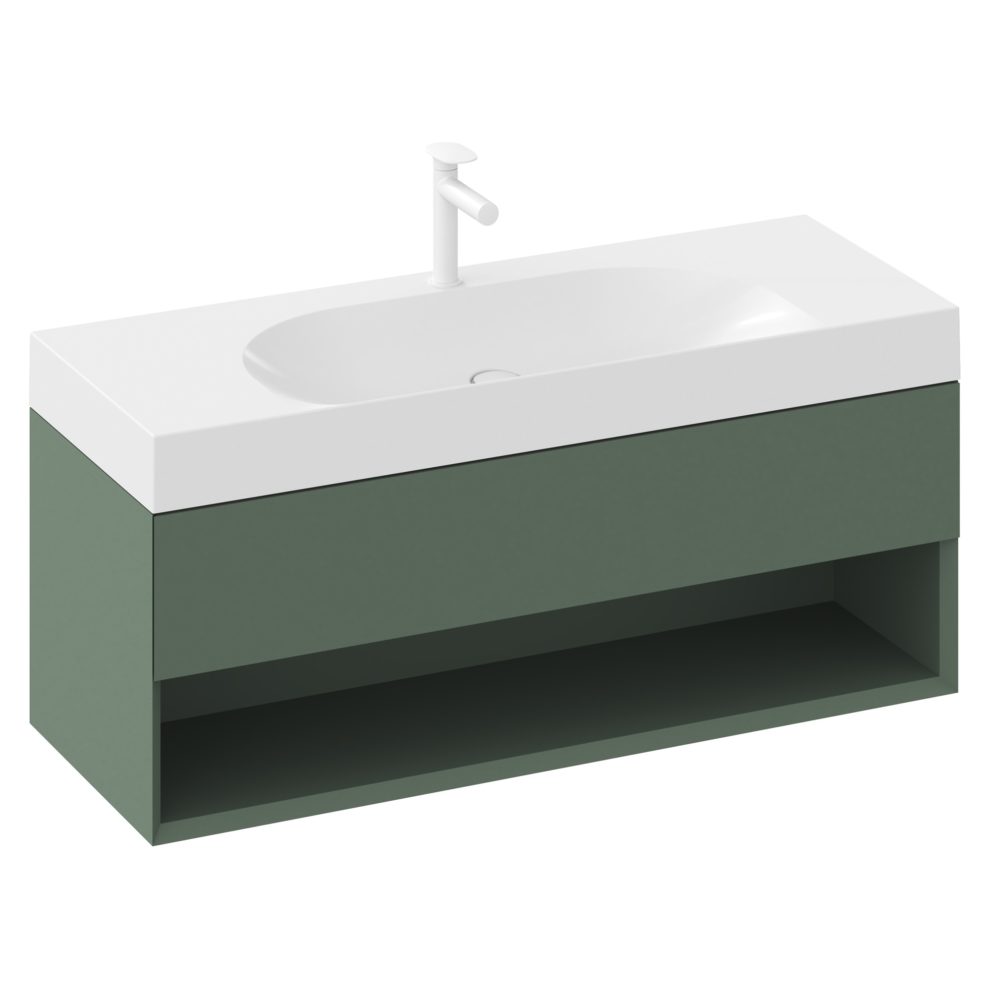 Ravak Servantskap Lite Grønn Matt 120 cm med Servant