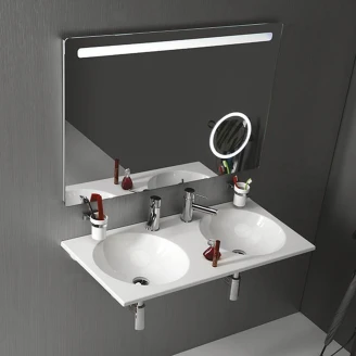 Dubbelt Servant <strong>Zantia</strong>  Hvit Blank 100x47 cm