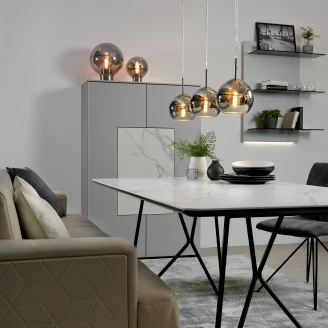 Villeroy & Boch Taklampe Tokio Glass Røk Blank