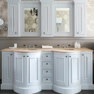Kenny&Mason Dobbelt Speilskap <strong>Holton</strong>  Hvit Matt 224x99 cm