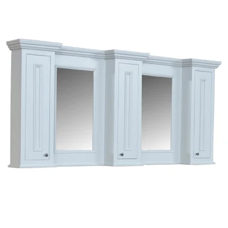 Kenny&Mason Dobbelt Speilskap <strong>Holton</strong>  Hvit Matt 224x99 cm