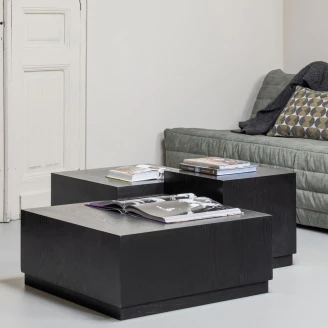Woood Sett med Sidebord 3 stk <strong>Pim</strong>  Svart