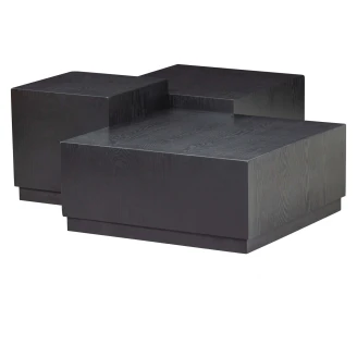 Woood Sett med Sidebord 3 stk <strong>Pim</strong>  Svart