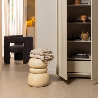 Woood Sidebord Yvo Beige 37x35 cm