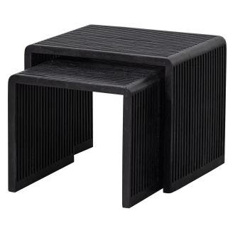 Woood Sett med Sidebord 2 stk <strong>Willa</strong>  Svart
