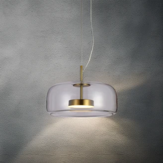 Hængende Lampa <strong>Aurelio</strong>  S Guld, Transparent Blank