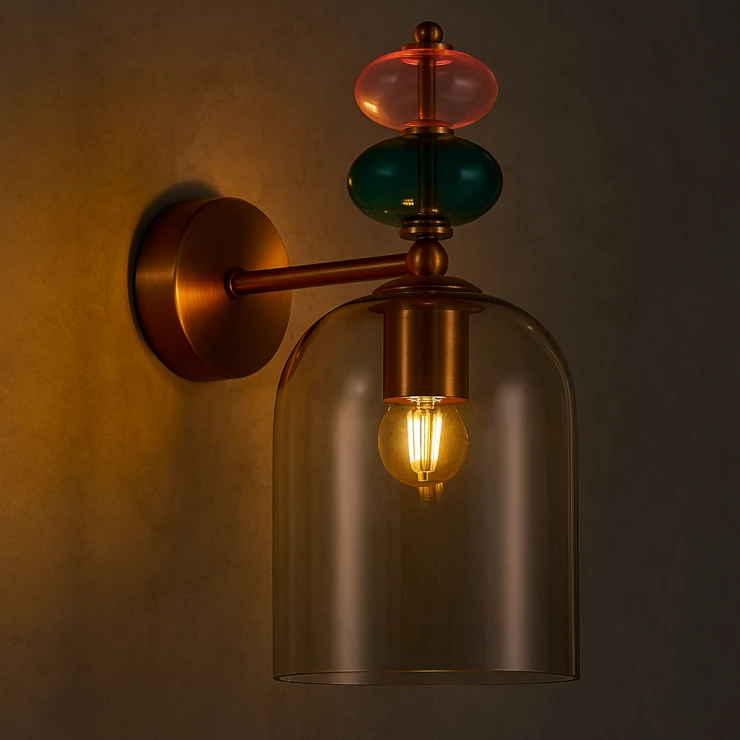 Vegglampe Farnel Grå Blank