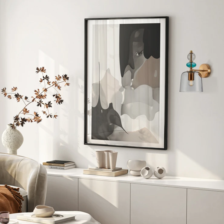 Vegglampe Eloria Grå Blank