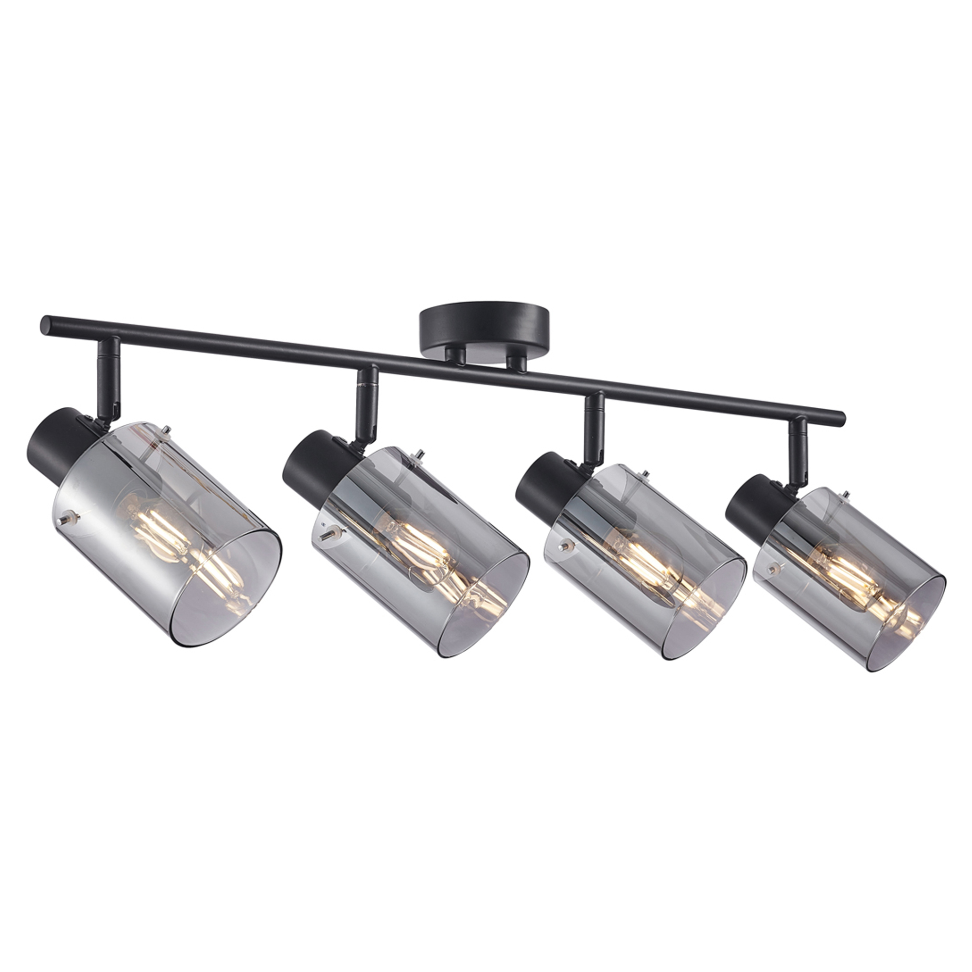 Taklampe Lunessa Penta Røyk, Svart Blank