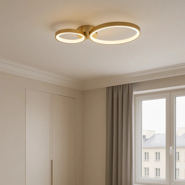Taklampe Virello Duo Gull Matt
