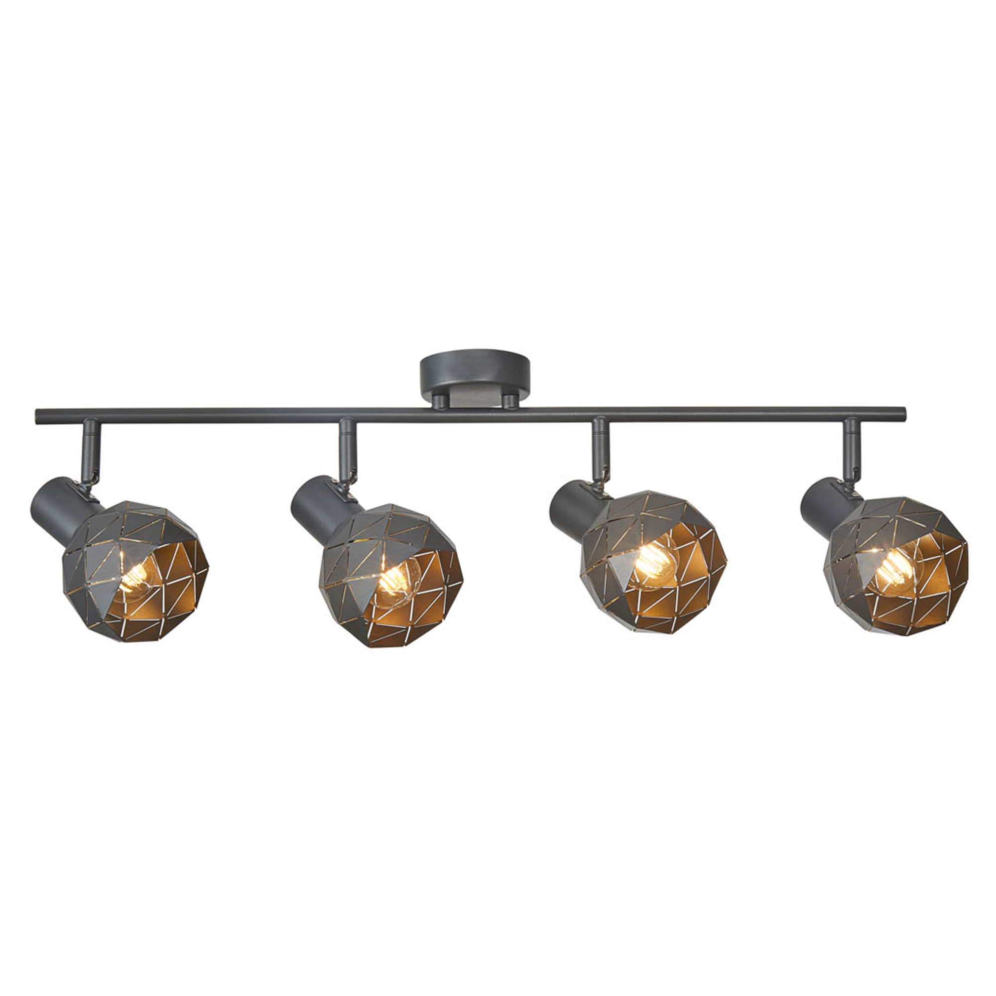 Taklampe Renolia Quadra Grafitt Matt