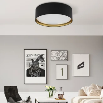 Taklampe <strong>Ilora</strong>  Svart, Gull Matt Ø 60 cm