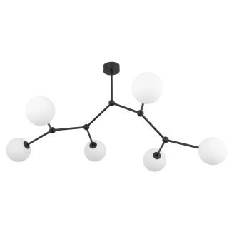Taklampe <strong>Viona</strong>  Hexa Svart, Hvit Matt