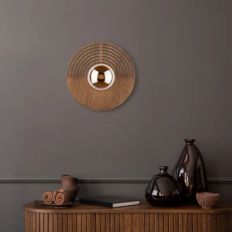 Vegglampe <strong>Erion</strong>  Brun Eik Matt Ø 30 cm