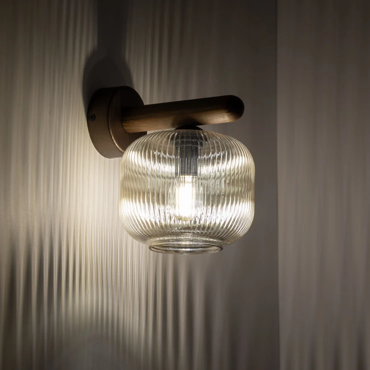Vegglampe Linora Brun Blank