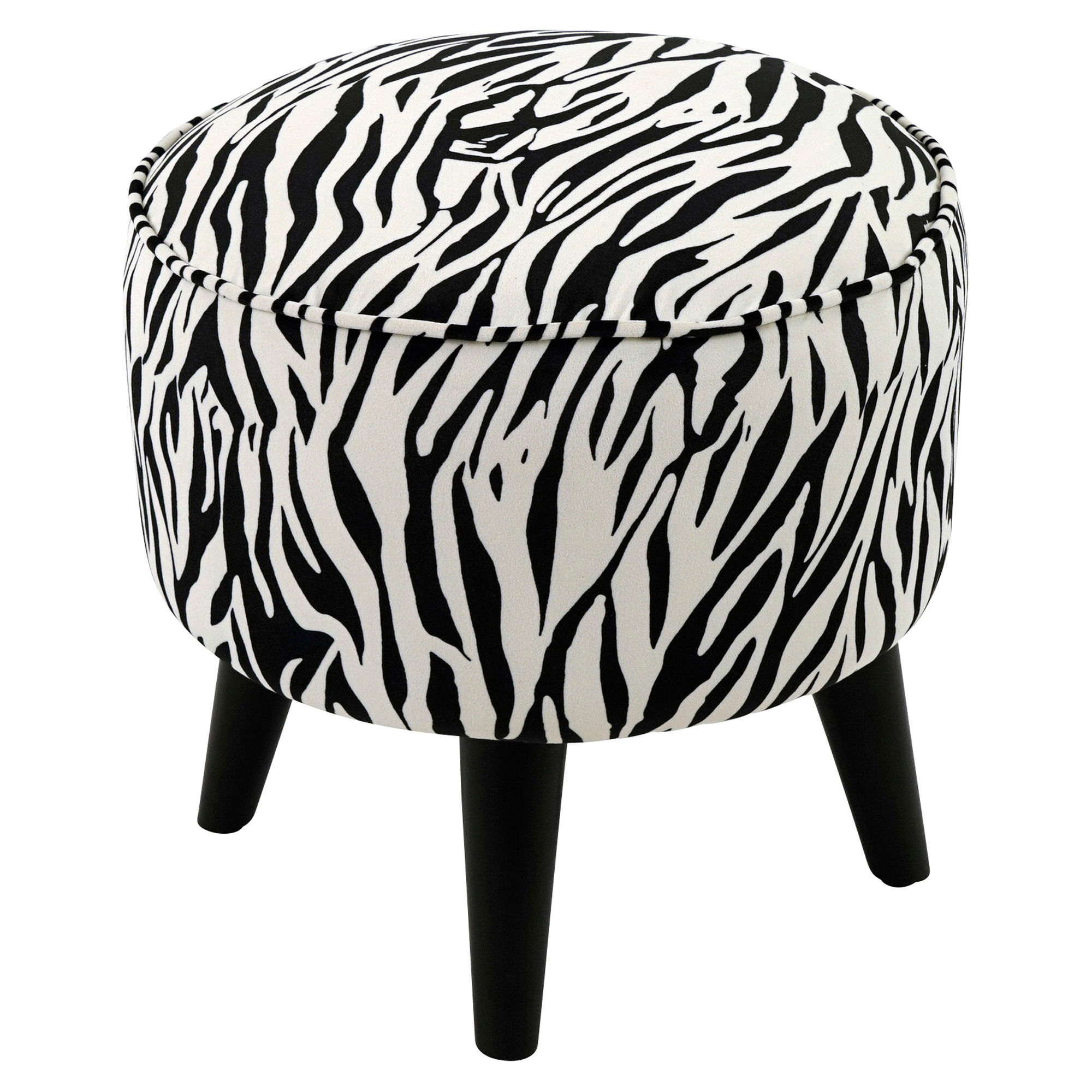 Werner Voss Sittepuff Zebra Svart, Hvit