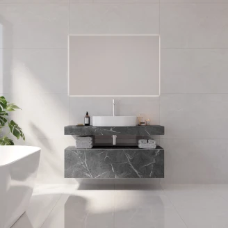 Marmor Gulvflis <strong>Soapstone Lux</strong>  Hvit Polert 60x120 cm