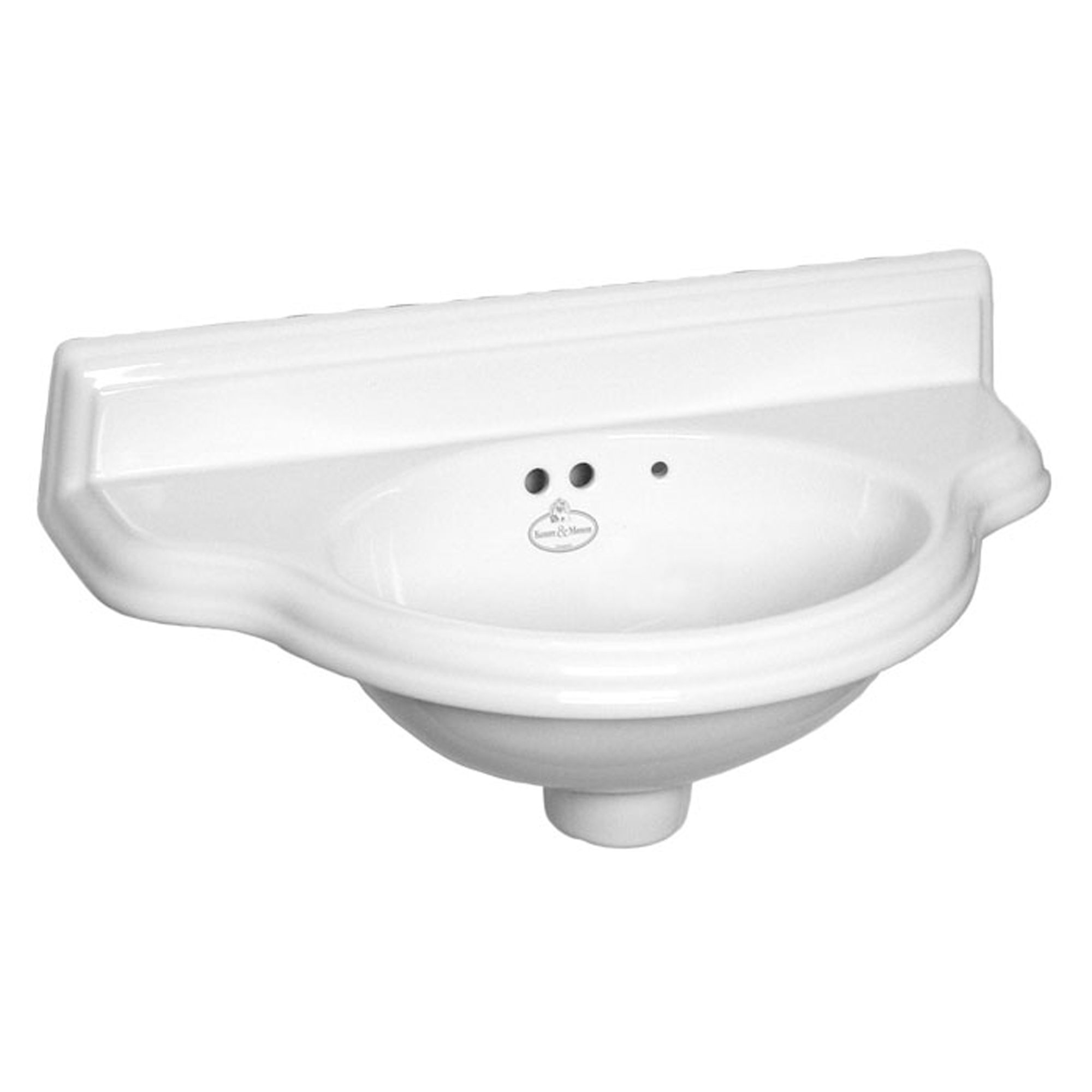 Kenny&Mason Servant Oxford Hvit Blank 50x27 cm Kranhull Venstre