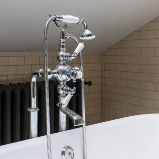 Kenny&Mason Badekarbatteri <strong>Thames</strong>  Krom Blank Dekkmontert med Termostat