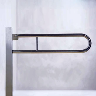 Sammenleggbart Støttegrep Gulvmontert <strong>Steda</strong>  75 cm Krom Matt Uten Deksel