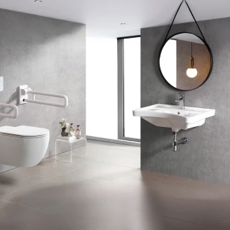 Bathco Servant Handicaptilpasset Okinawa Hvit Blank 66.5 cm