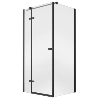 Brusehjørne <strong>Torre</strong>  Sort Mat 6 mm 90x90 cm Venstre