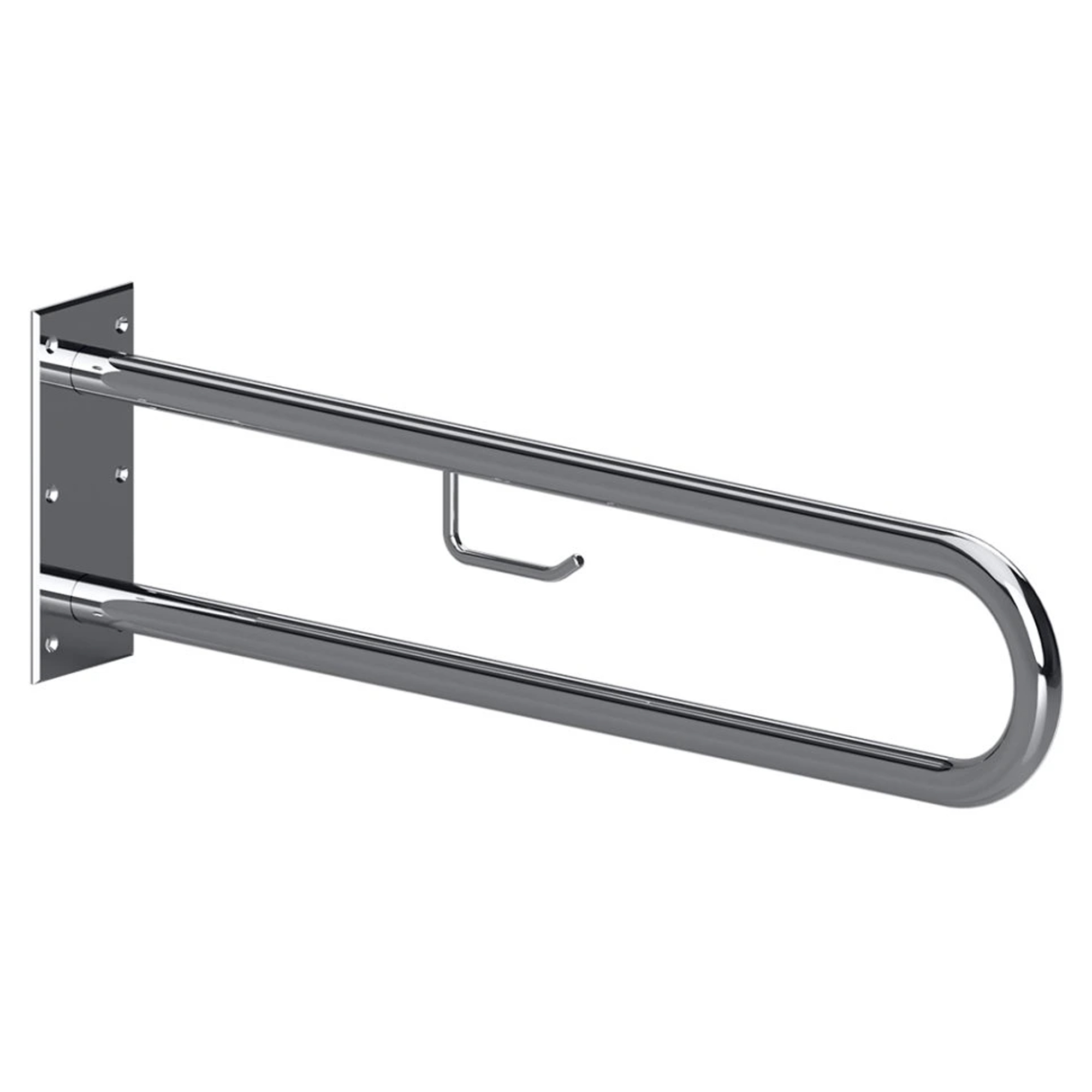 Støttegrep med Toalettpapirholder Steda 60 cm Dobbel Krom Blank Uten Deksel
