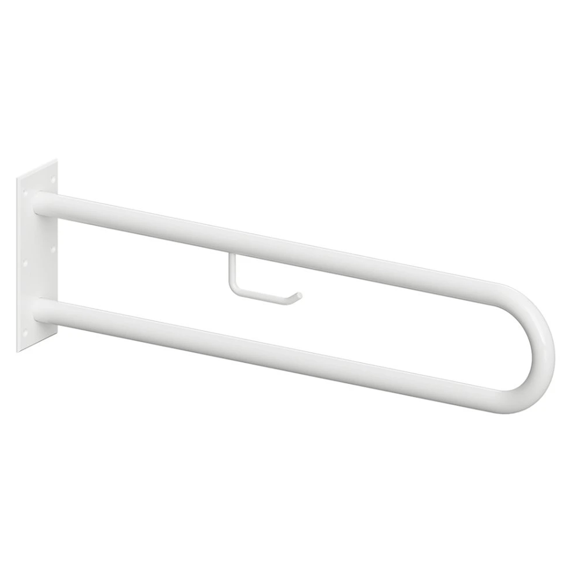 Støttegrep med Toalettpapirholder Steda 81 cm Dobbel Hvit Matt Uten Deksel