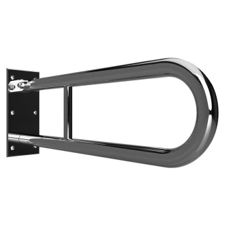 Sammenleggbart Støttegrep <strong>Steda</strong>  81 cm Dobbel Krom Blank Uten Deksel