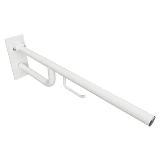Sammenleggbart Støttegrep med Toalettpapirholder <strong>Steda</strong>  76 cm Hvit Matt