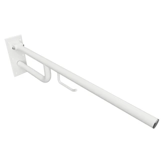Sammenleggbart Støttegrep med Toalettpapirholder <strong>Steda</strong>  85 cm Hvit Matt Uten Deksel