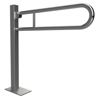 Sammenleggbart Støttegrep Gulvmontert <strong>Steda</strong>  81 cm Krom Blank